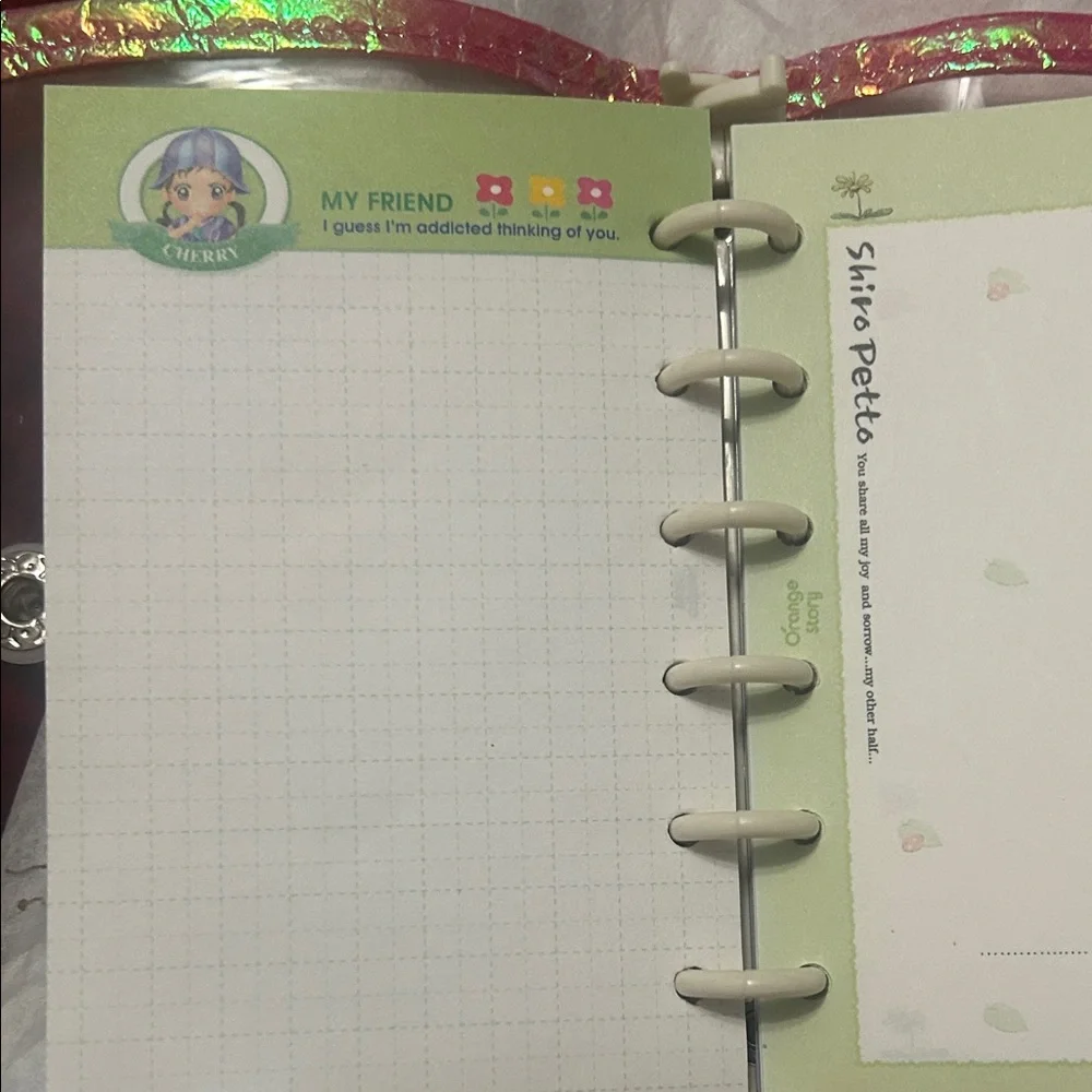 Lovely white orange story planner firm price